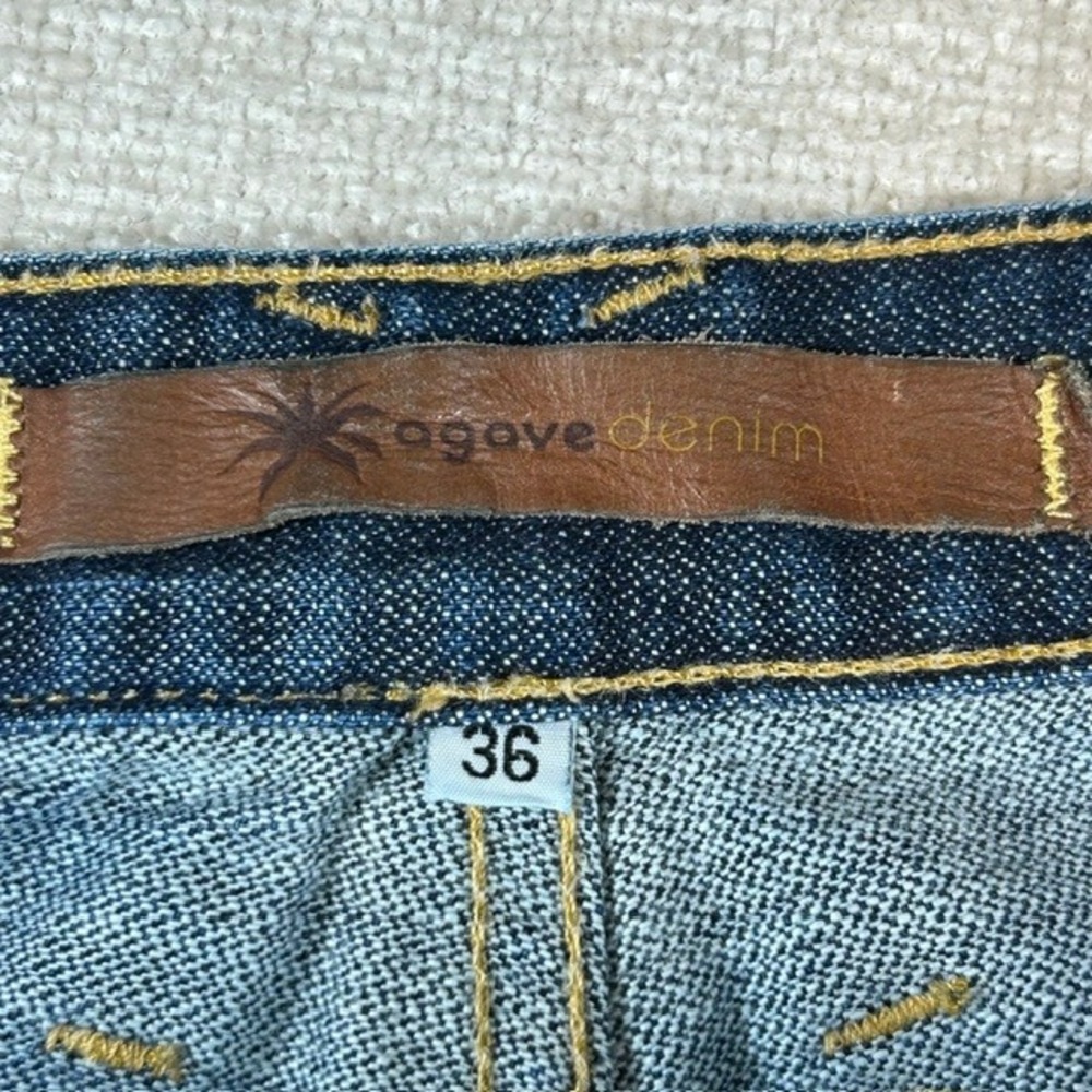 Agave Denim Men's Waterman Relaxed Fit Straight Cut Denim Blue Jeans 36x33 - Picture 3 of 15